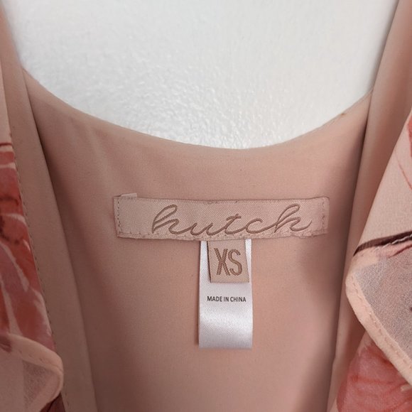 Hutch Pink Terracotta Tossed Tulips Dress XS - Picture 4 of 7